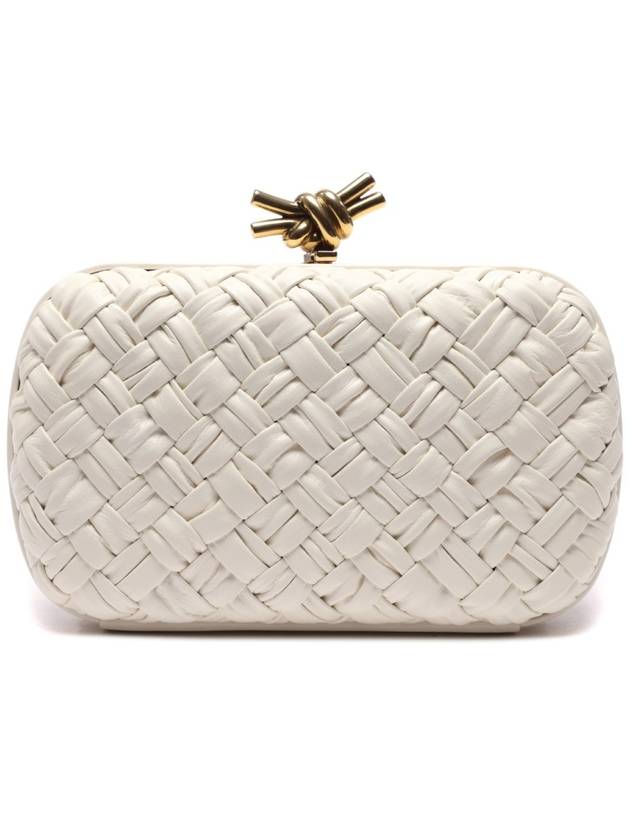 Knot Minaudiere Intrecciato Clutch Bag Bone - BOTTEGA VENETA - BALAAN 3