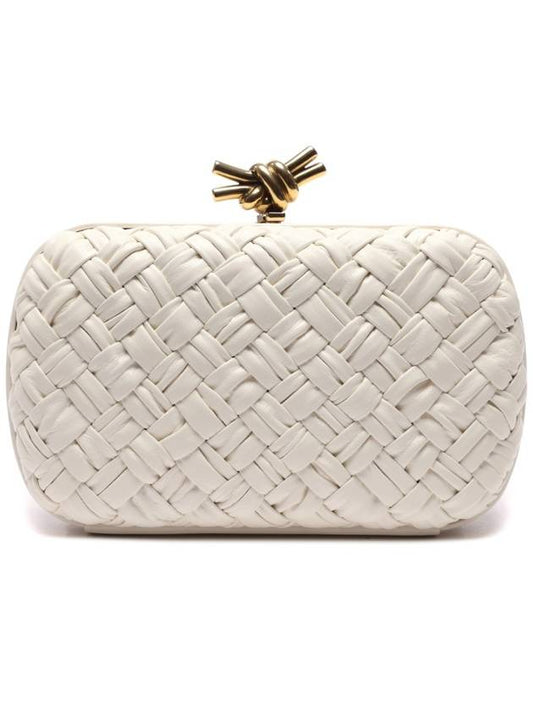 Knot Minaudiere Intrecciato Clutch Bag Bone - BOTTEGA VENETA - BALAAN 2