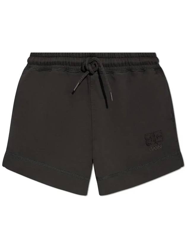 Light Isoli Elasticated Shorts Black - GANNI - BALAAN 1