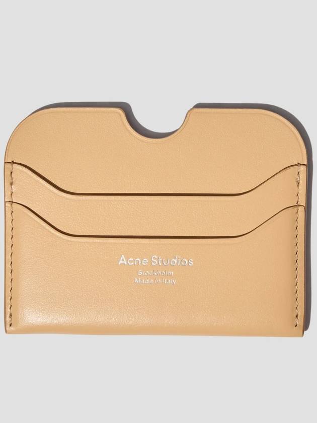 Silver Logo Card Wallet Dune Beige - ACNE STUDIOS - BALAAN 3