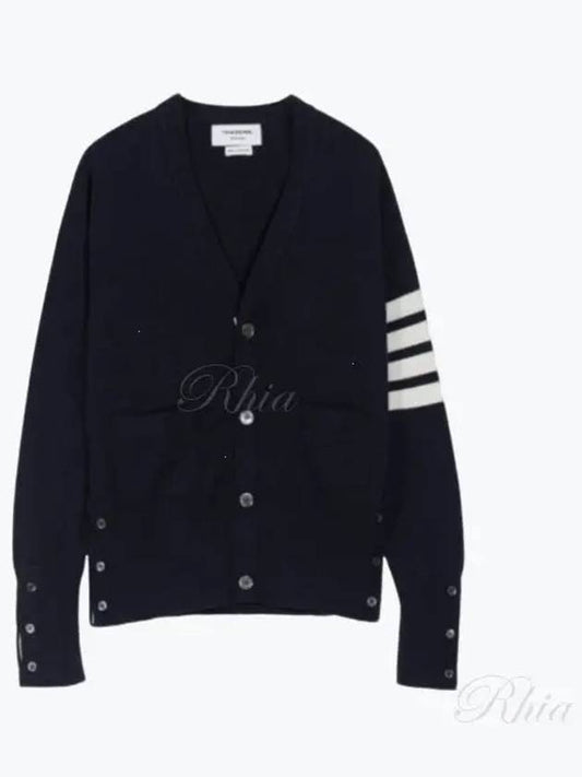 MKC001A 00011 4 bar classic cashmere cardigan knitwear - THOM BROWNE - BALAAN 1