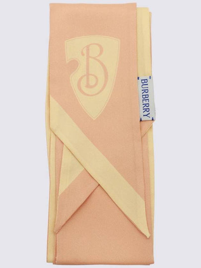 Skinny Reversible B Shield Silk Scarf Peta - BURBERRY - BALAAN 2