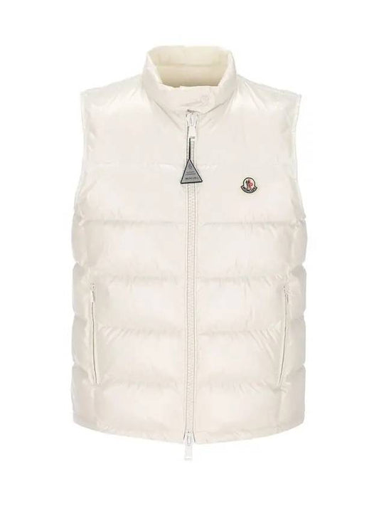 Alcibia Logo Patch Padding Vest White - MONCLER - BALAAN 2