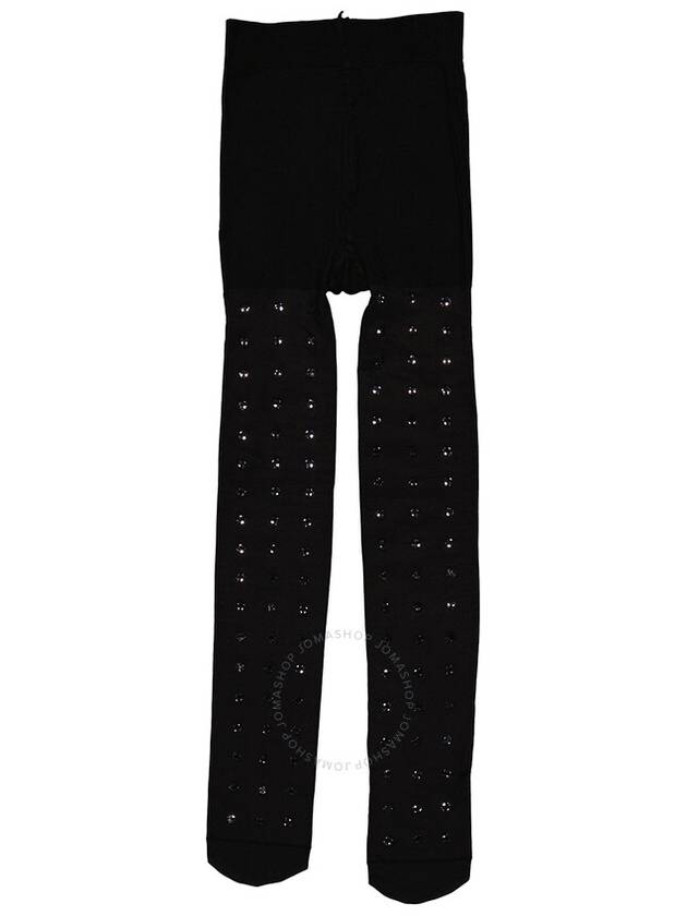 Burberry Black Crystal Embellished Tights, Size Medium - BURBERRY - BALAAN 1