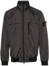 Compass Badge Pleated Windbreaker Grey - STONE ISLAND - BALAAN 3