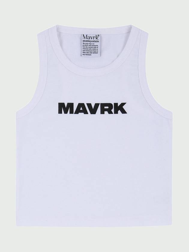 Women's M Logo Crop Sleeveless White - MAVRK - BALAAN 2