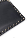 Rockstud Leather Clutch Bag Black - VALENTINO - BALAAN 5