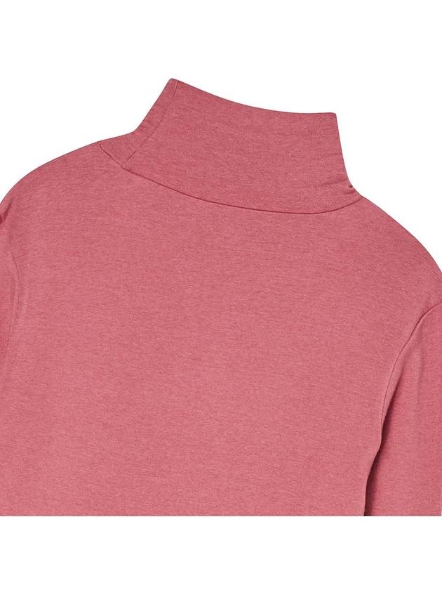 Tencel Turtle Neck T Shirt Pink - THE GREEN LAB - BALAAN 5