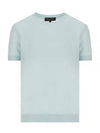 Val D Orcia Crewneck Silk Cashmere Knit Top Aquamarine - LORO PIANA - BALAAN 2