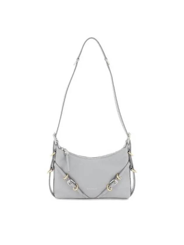 Voyou Small Leather Shoulder Bag Grey - GIVENCHY - BALAAN 2