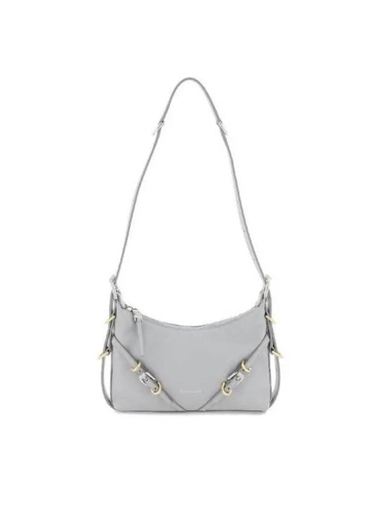 Voyou Small Leather Shoulder Bag Grey - GIVENCHY - BALAAN 2