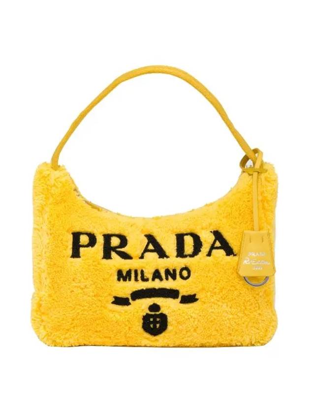 Re-Edition 2000 Terry Hobo Mini Shoulder Bag Yellow Black - PRADA - BALAAN 2