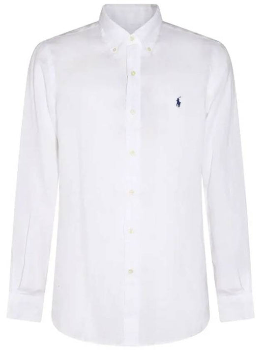 24SS Polo Men's Pony Logo Embroidered Linen Shirt 710794141005 - RALPH LAUREN - BALAAN 1