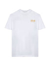 Men's Gold Star Glitter Logo Short Sleeve T-Shirt White - GOLDEN GOOSE - BALAAN 1