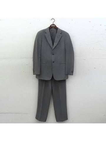 Armani COLLEZIONI Gray Color Striped Rayon Blend Men s Suit SET - GIORGIO ARMANI - BALAAN 1