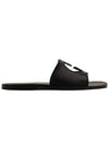 Interlocking G Cut Out Leather Slippers Black - GUCCI - BALAAN 2