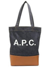 Logo Denim Axelle Tote Bag Navy - A.P.C. - BALAAN 2