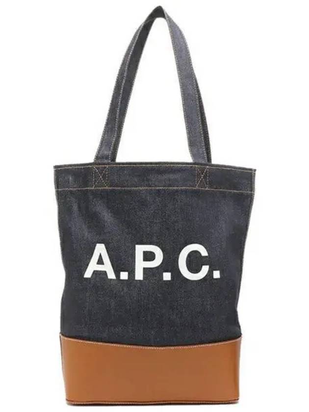 Logo Denim Axelle Tote Bag Navy - A.P.C. - BALAAN 2