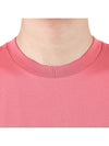 Logo Patch Cotton Short Sleeve T-Shirt Pink - STONE ISLAND - BALAAN 7