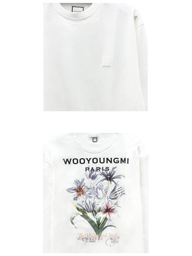 Men s Flower Back Logo Long Sleeve T Shirt White 201371 - WOOYOUNGMI - BALAAN 6