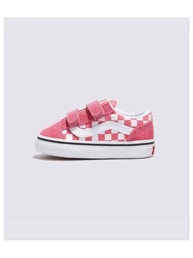 KIDS Old School Velcro Toddler Color THEORY Checkerboard Honeysuckle VN0009RCCHL1 - VANS - BALAAN 1