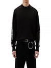 Logo Tape Crew Neck Sweatshirt Black - VERSACE - BALAAN 2