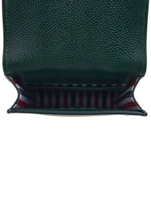 4-Bar Stripe Phone Holder Cross Bag Dark Green - THOM BROWNE - BALAAN 11