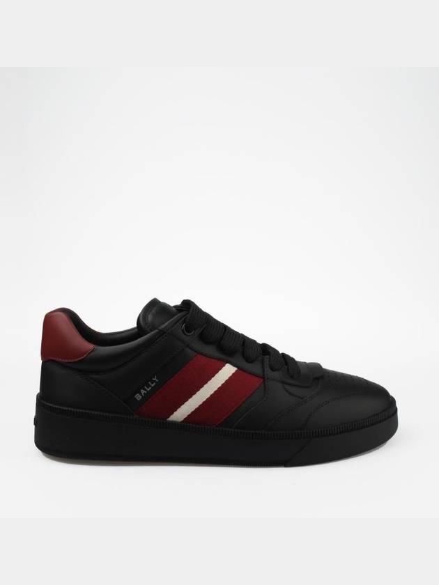 Rebby Leather Low-Top Sneakers Black - BALLY - BALAAN 2