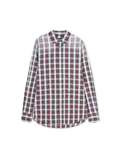 Men's Tartan Check Long Sleeve Shirt - DSQUARED2 - BALAAN 1