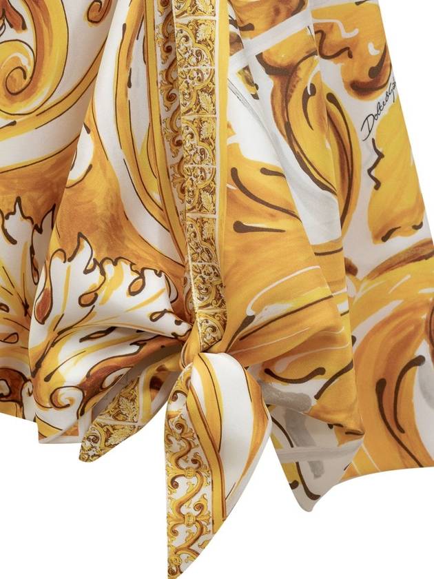 Dolce & Gabbana Majolica Silk Twill Top - DOLCE&GABBANA - BALAAN 4