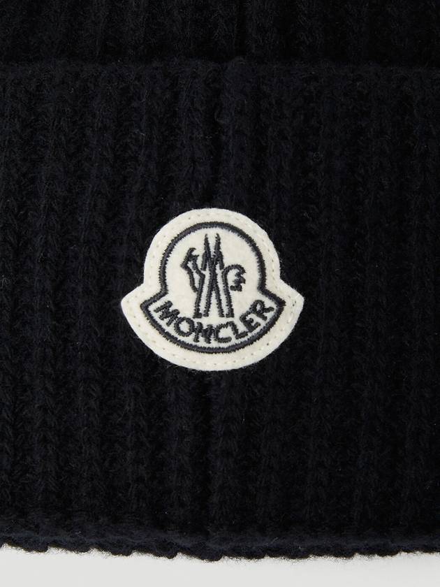 Fragment patch wool beanie 3B00001 A9303 999 - MONCLER - BALAAN 4