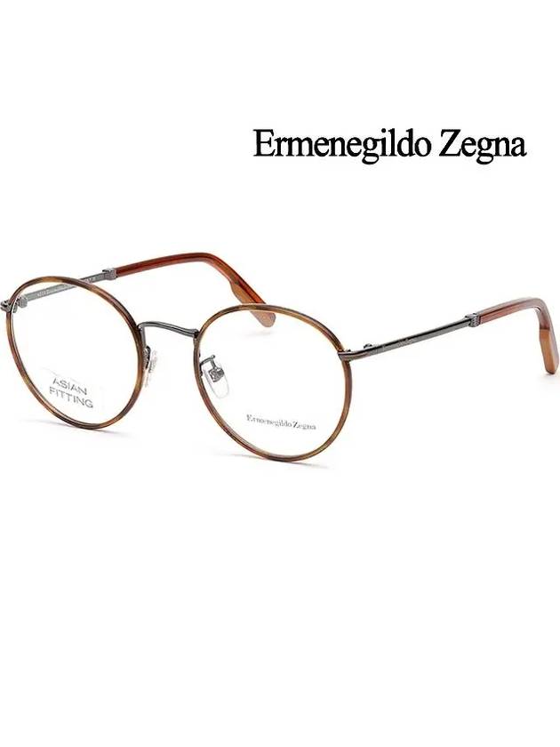 Zegna Glasses Frame EZ5182F 053 Asian Fit Round - ERMENEGILDO ZEGNA - BALAAN 4