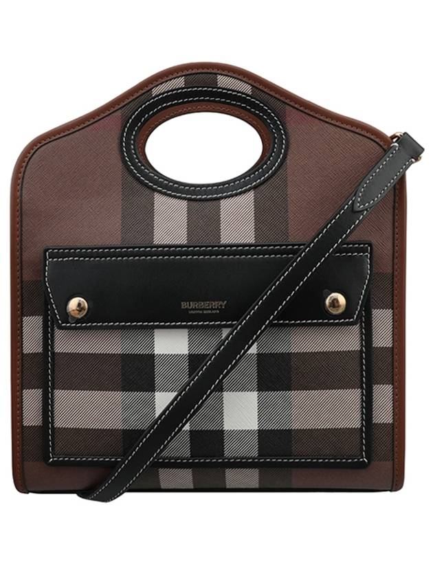 Mini Pocket Tote Bag Brown - BURBERRY - BALAAN 2