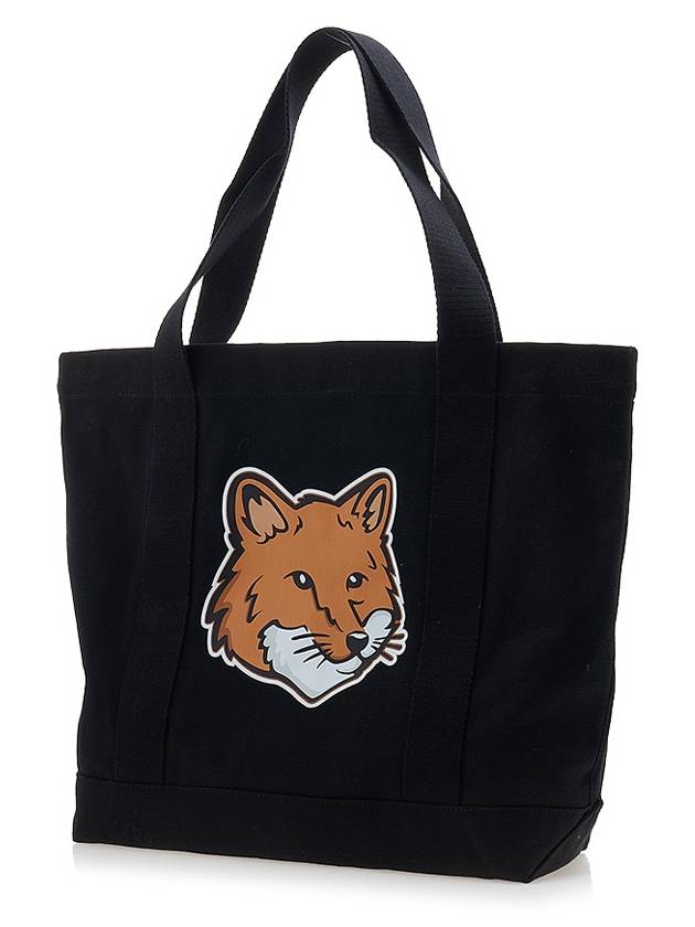 Fox Head Print Tote Bag Black - MAISON KITSUNE - BALAAN 3