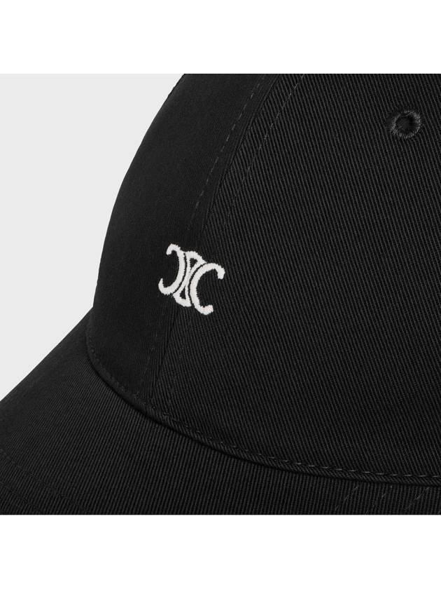 Triomphe Logo Embroidered Baseball Cap Hat Black AA01C234X 38OW - CELINE - BALAAN 6