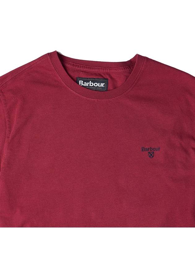 Embroidered Logo Essential Sports Short Sleeve T-Shirt Red - BARBOUR - BALAAN 4