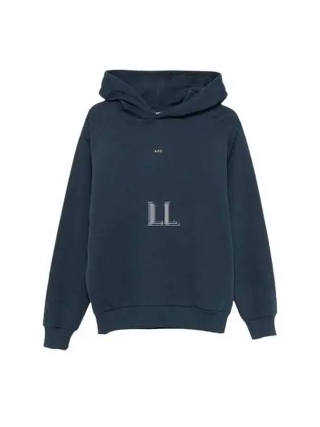 Boxy Micro Logo Hoodie Navy - A.P.C. - BALAAN 2