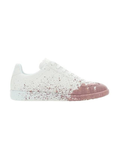 Replica Painting Low Top Sneakers White Pink - MAISON MARGIELA - BALAAN 1