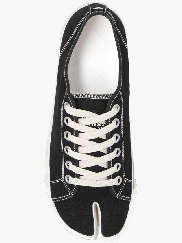 Tabi Cotton Low Top Sneakers Black - MAISON MARGIELA - BALAAN 6