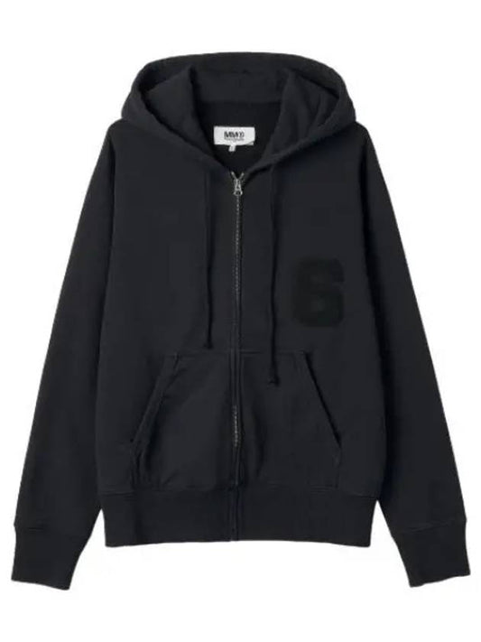 MM6 logo zip up hoodie black - MAISON MARGIELA - BALAAN 1