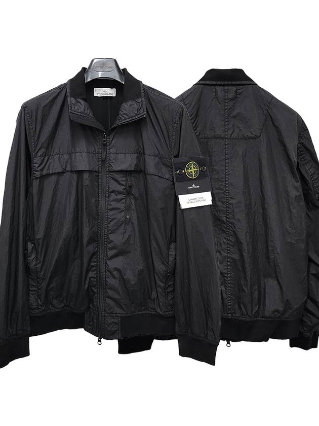 Garment Dyed Crinkle Reps R Nylon Jacket Black - STONE ISLAND - BALAAN 2