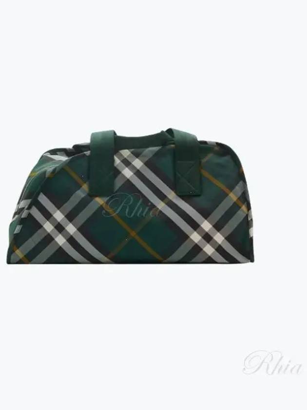 Shield Check Pattern Medium Duffel Bag Green - BURBERRY - BALAAN 2