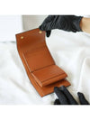 Triomphe Canvas Lambskin Trifold Small Half Wallet Tan - CELINE - BALAAN 7