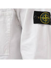 Wappen Patch Supima Twill Stretch Cotton Zip-up Jacket White - STONE ISLAND - BALAAN 5