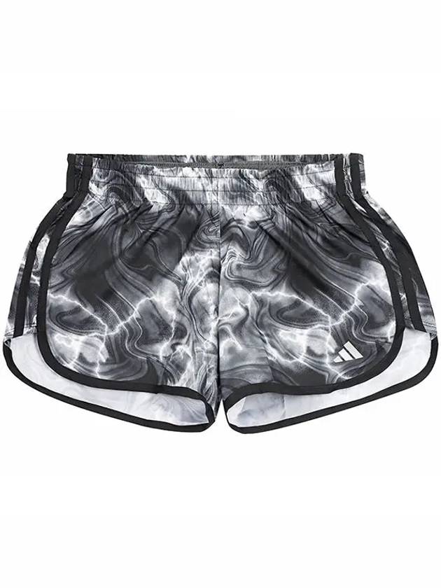 Marathon 20 Logo Print Shorts Black - ADIDAS - BALAAN 3