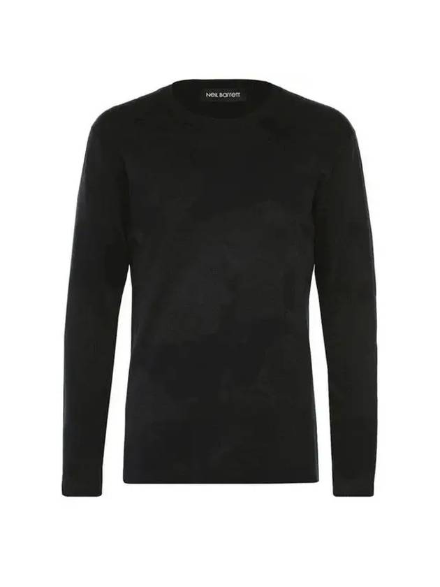 Men's Camo Wave Knit Top Black - NEIL BARRETT - BALAAN 1