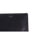 Flat Leather Clutch Bag Black - TOM FORD - BALAAN 5