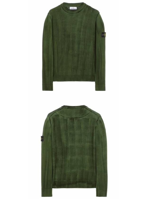 Waffen Patch Wool Knit Top Olive - STONE ISLAND - BALAAN 6