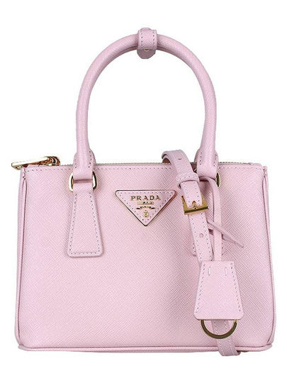 Galleria Saffiano Leather Mini Tote Bag Alabster Pink - PRADA - BALAAN 2