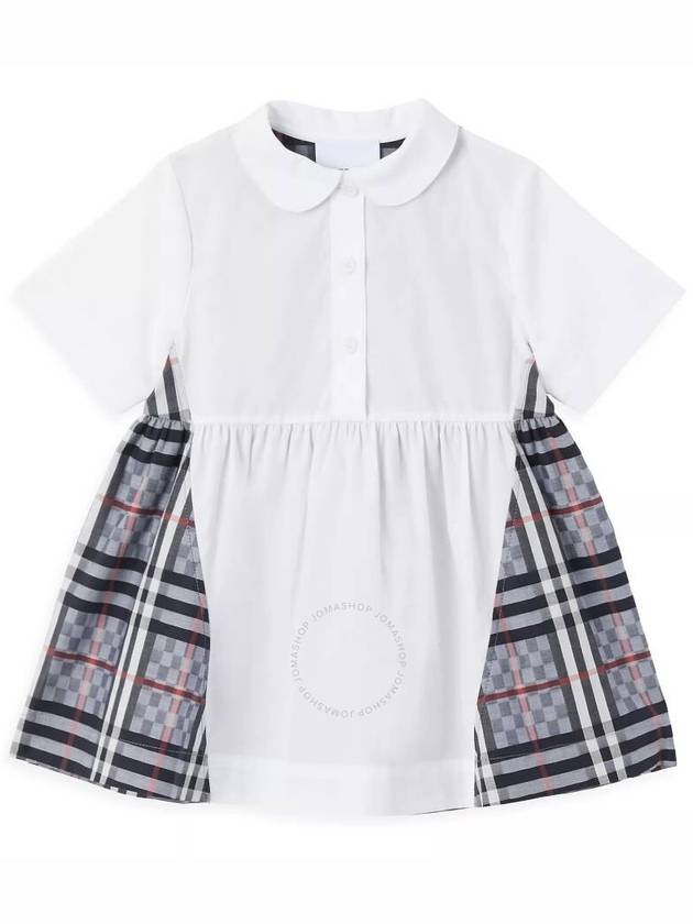 Burberry Girls Mini Mitsie Check Panel Polo Dress Size 12M - BURBERRY - BALAAN 1